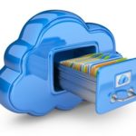 File storage in cloud. 3D icon